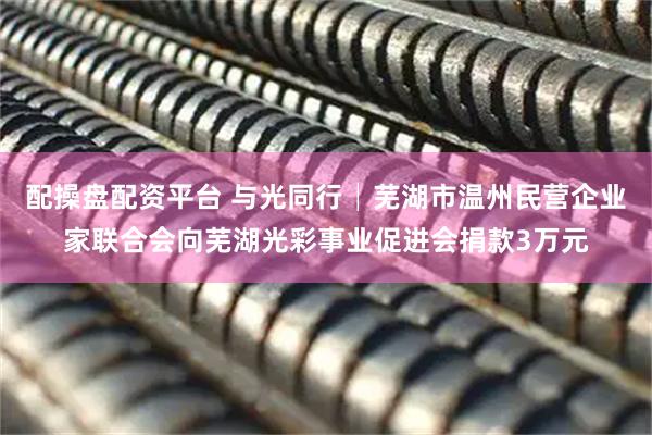 配操盘配资平台 与光同行│芜湖市温州民营企业家联合会向芜湖光彩事业促进会捐款3万元